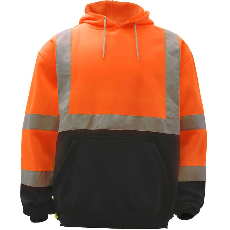HIVIS BLACK BOTTOM PULLOVER HOODIE SWEATSHIRT