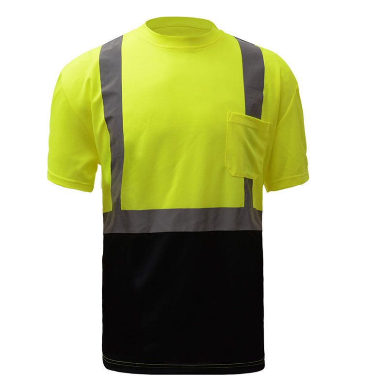 HIVIS BLACK BOTTOM SAFETY T-SHIRT